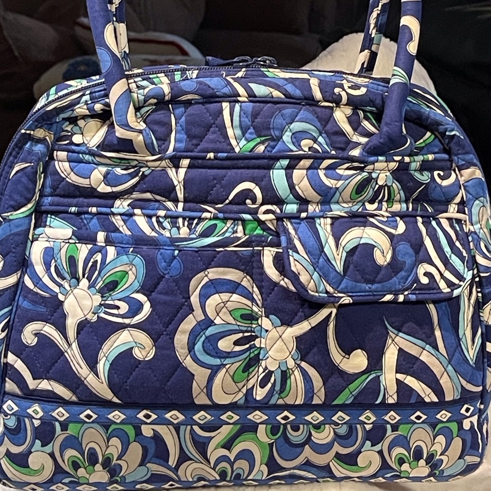 Vera Bradley “Mediterranean” Bowler Bag w/Crossbody Wallet - Picture 7 of 16